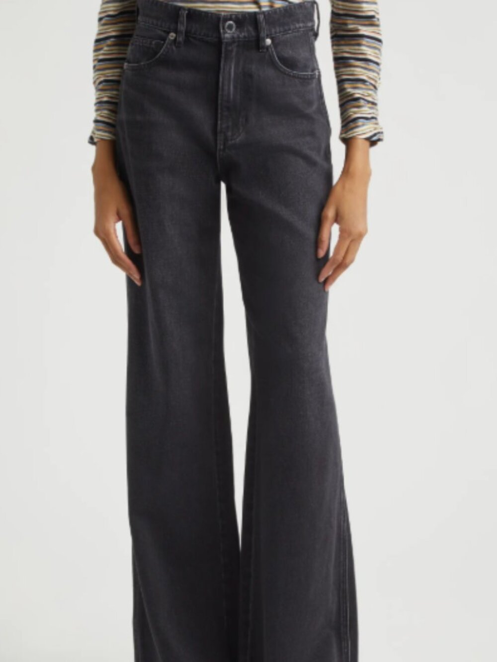 VERONICA BEARD Kasey Wide Leg Jeans Black